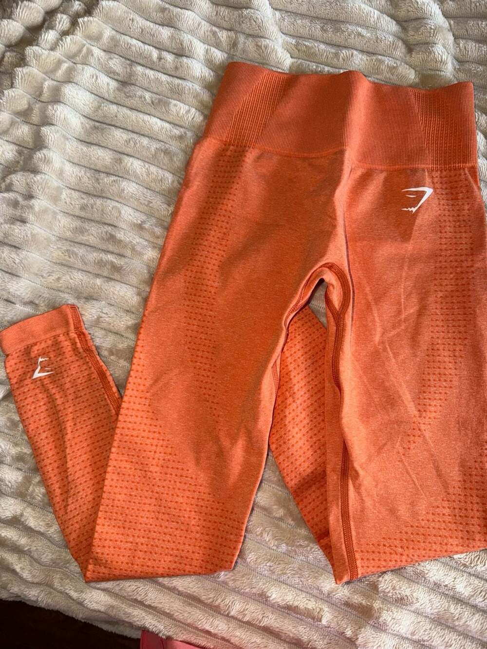 Gymshark Vital Seamless 2.0 High-Waisted Leggings in Apricot Orange Marl